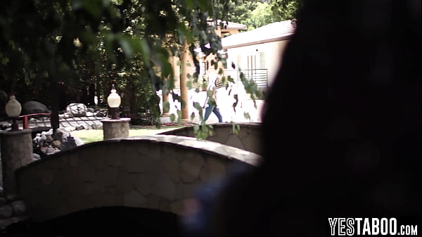 Busty MILF and hubby punish teen neighbor with double penetration