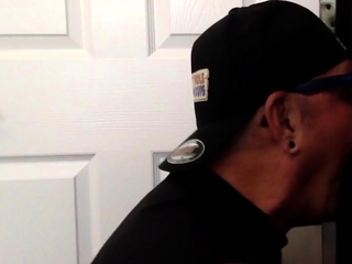 Gloryhole moustache amateur giving head