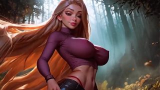 Cute Blonde Girl Bouncing Tits and Hard Nipples AI free